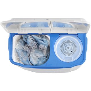 Mini lavadora 4,5 kg con centrifugadora 3,5 kg, blanco