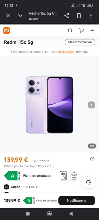 Xiaomi Redmi 15C 128GB 8GB RAM 5G Nuevo