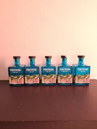 5 Bottiglie Gin Portofino - Vuote