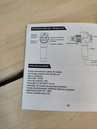 Pistola masaje