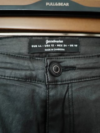 Pantalones Polipiel  Negro Talla 44,