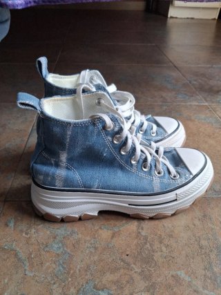 Converse All Star Plataforma Denim Azul Y2K