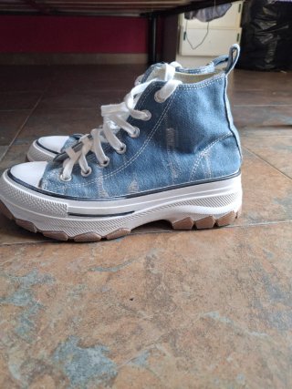 Converse All Star Plataforma Denim Azul Y2K