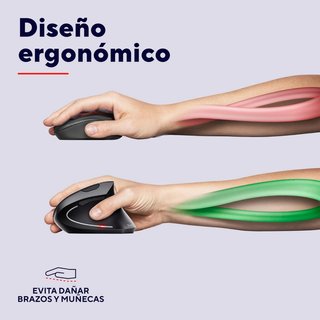 Trust ratón ergonómico inalámbrico vertical