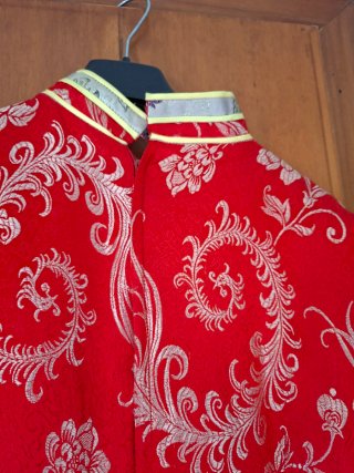 Vestito cinese tradizionale rosso taglia M