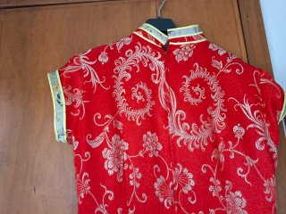 Vestito cinese tradizionale rosso taglia M