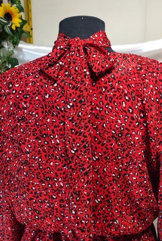 Vestito Donna rosso abito Only + cinturina ANNI 80