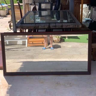 Espejo de madera y cristal