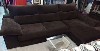 Sofá chaislonge con sillón reclinable