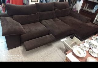 Sofá chaislonge con sillón reclinable
