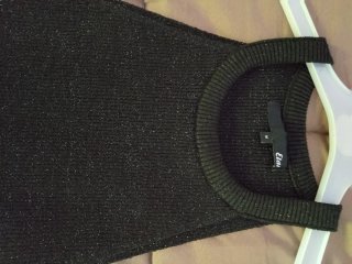 Top Etam preto com brilho.