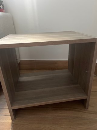 Mesita auxiliar 2 baldas madera