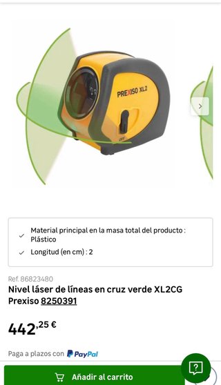 Nivel Láser PREXISO XL2CG Verde