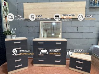Pack Dormitorio Matrimonial JENI - Madera de Calidad