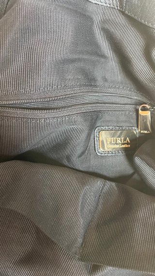 Bolso Furla Negro Piel Grande Hobo Shopper