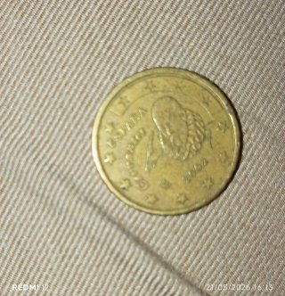 Moneda 10 céntimos España Cervantes 2002