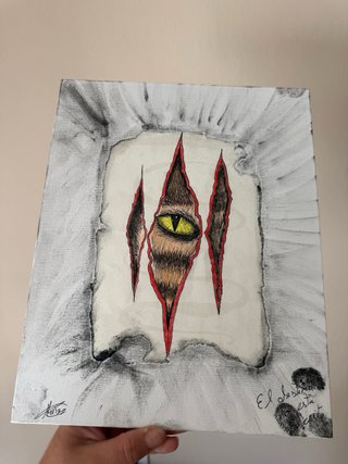 Cuadro artístico ojo terrorífico