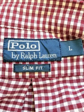 Camicia Polo Ralph Lauren Uomo L Slim Fit Quadri