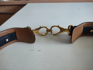 Cinturone Celine Nero e Oro