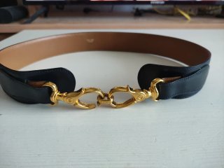 Cinturone Celine Nero e Oro