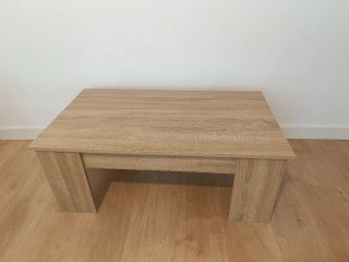 Mesa de centro elevable madera