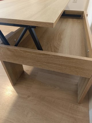 Mesa de centro elevable madera