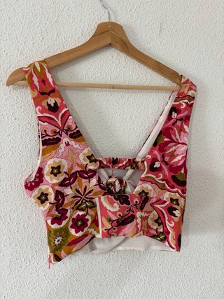 Conjunto Zara Top y Falda Estampada