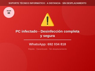 PC infectado - Desinfección completa y segura