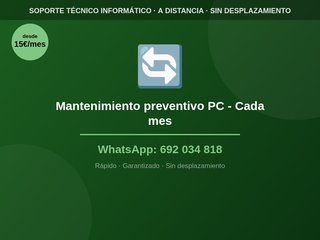 Mantenimiento preventivo PC - Cada mes