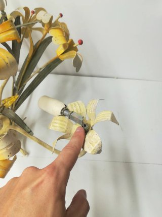 Lámpara de techo floral metal