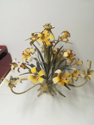 Lámpara de techo floral metal
