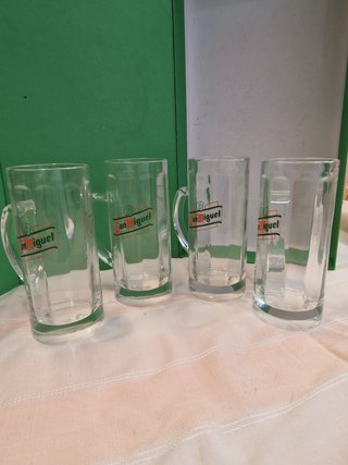 4 Jarras Cerveza San Miguel Cristal