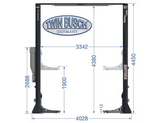 Elevador 2 columnas Twin Busch Heavy-Line 5.0t