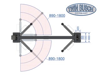 Elevador 2 columnas Twin Busch Heavy-Line 5.0t