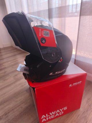 Casco LS2 Strobe II Talla M Negro Nuevo