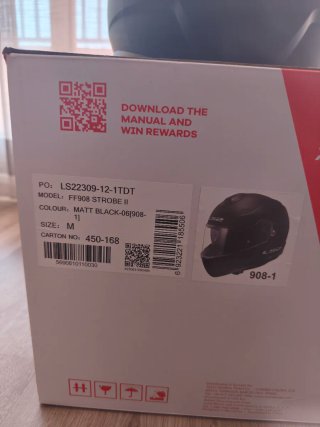 Casco LS2 Strobe II Talla M Negro Nuevo