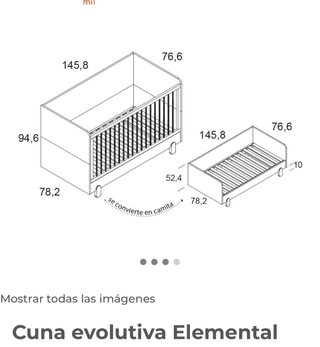 Cuna Elemental Ros Mini + Colchón Ecus kids NUEVOS