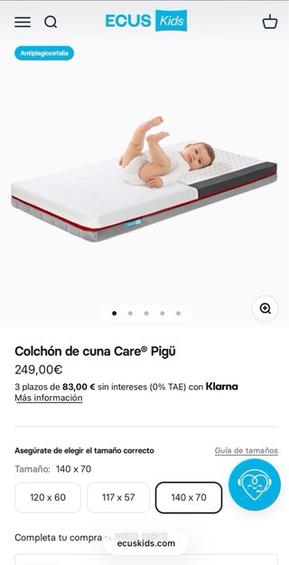 Cuna Elemental Ros Mini + Colchón Ecus kids NUEVOS