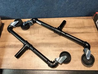 Perchero Doble Industrial Ruedas SONGMICS HSR62BK