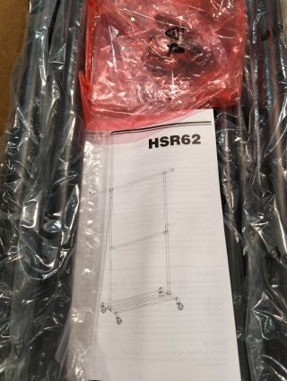 Perchero Doble Industrial Ruedas SONGMICS HSR62BK