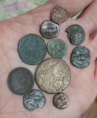 Lote de monedas antiguas