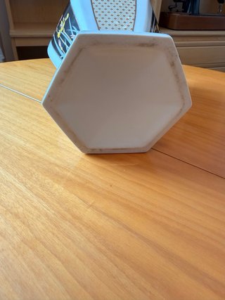 Jarrón porcelana decorativo dorado