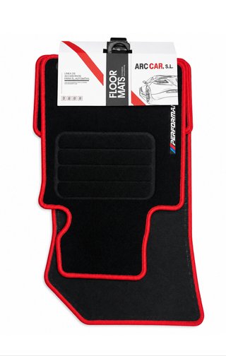 Alfombrillas BMW E87 Performance Negras/Rojas