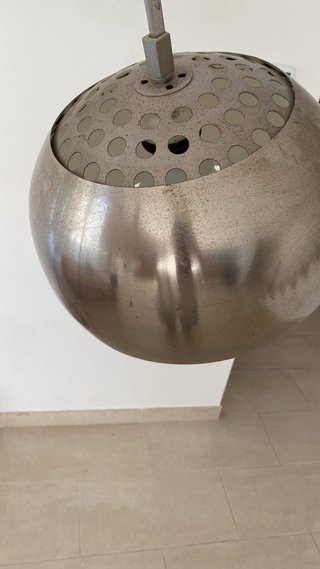 Lámpara de pie arqueada con base de mármol