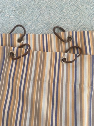 6 Cortinas de loneta fina
