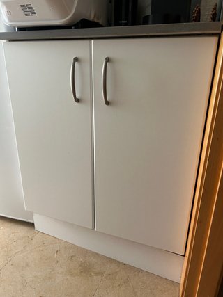 Muebles Cocina Armarios Blancos Encimera Gris