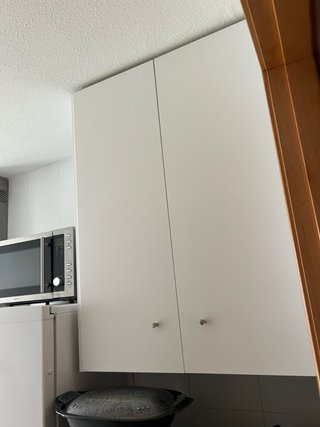 Muebles Cocina Armarios Blancos Encimera Gris