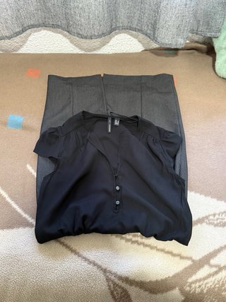 Vestido negro y gris
