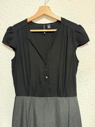 Vestido negro y gris