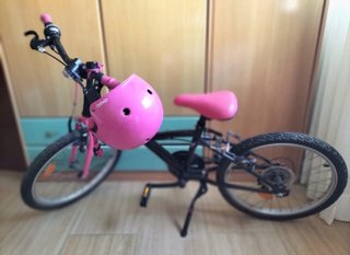 Bicicleta 24 marchas rosa y negra B’twin